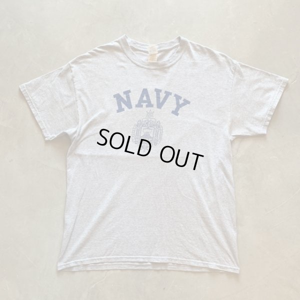 画像1: 【L】GILDAN「US NAVY」ミリタリー プリントTシャツ グレー■ビンテージ オールド アメリカ古着 ギルダン コットン
