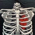 画像3: 【L】GILDAN スカルボーン プリントTシャツ ブラック 黒■ビンテージ オールド アメリカ古着 ギルダン 2000s 心臓 骨
