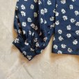 画像5: 【Ladies】Liz Claiborne 長袖シルクシャツ ネイビー 紺 総柄■ビンテージ オールド レトロ アメリカ古着 レディース 90s リズ ブラウス (5)
