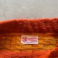 画像3: 【Ladies】60s-70s IMPERIAL アクリル 半袖ニット セーター オレンジ×茶系 総柄■ビンテージ オールド アメリカ古着 レディース (3)