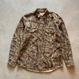 画像1: 【M】MOSSY OAK 長袖シャモアクロスシャツ リアルツリーカモ 迷彩■ビンテージ オールド アメリカ古着 総柄 ネルシャツ ハンティング (1)
