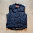 画像1: 【L/XL】RED KAP ジップアップ 中綿ワークベスト ネイビー 紺■ビンテージ オールド アメリカ古着 レッドキャップ 刺繍入り (1)