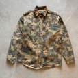 画像1: 【M/L】Gander Mountain 長袖シャモアクロスシャツ リーフカモ 迷彩■ビンテージ オールド アメリカ古着 総柄 ネルシャツ ハンティング (1)