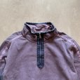 画像2: 【XL】fat face ハーフジップ 鹿の子 トップス ナス紺■ビンテージ オールド 古着 コットン 裏起毛スウェット