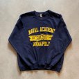 画像4: 【M/L】80s-90s USNA ミリタリープリントスウェット ネイビー■ビンテージ オールド アメリカ古着 トレーナー USN 海軍