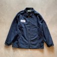 画像1: 【M/L】メキシコ製 Uni Wear ジップアップ ワークジャケット ネイビー 紺■ビンテージ オールド アメリカ古着 ネームワッペン付き (1)