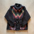 画像6: 【S/M】グアテマラ製 ハンドメイド ジップアップ ジャケット 黒×総柄 切替■ビンテージ レトロ アメリカ古着 民族 エスニック ラグ
