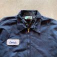 画像2: 【M/L】メキシコ製 Uni Wear ジップアップ ワークジャケット ネイビー 紺■ビンテージ オールド アメリカ古着 ネームワッペン付き