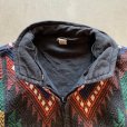 画像4: 【S/M】グアテマラ製 ハンドメイド ジップアップ ジャケット 黒×総柄 切替■ビンテージ レトロ アメリカ古着 民族 エスニック ラグ