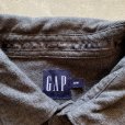 画像3: 【M/L】GAP マチ付き 片ポケ 長袖シャツ グレー 無地■アメリカ古着 ギャップ ライトネルシャツ