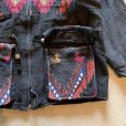 画像5: 【S/M】グアテマラ製 ハンドメイド ジップアップ ジャケット 黒×総柄 切替■ビンテージ レトロ アメリカ古着 民族 エスニック ラグ