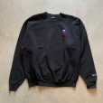 画像1: 【XL】メキシコ製 90s ワンポイント刺繍 スウェット ブラック 黒■ビンテージ アメリカ古着 ビッグサイズ トレーナー ハイコットン (1)