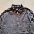 画像2: 【M/L】GAP マチ付き 片ポケ 長袖シャツ グレー 無地■アメリカ古着 ギャップ ライトネルシャツ