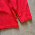 画像4: 【L/XL】90s USA製 COTTON DELUXE ヘンリーネック プリント 長袖Tシャツ 赤■ビンテージ オールド アメリカ古着 コットン ロンT