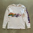 画像1: 【S/M】70s USA製 crazy shirt ホノルルマラソン 長袖Tシャツ 白■ビンテージ アメリカ古着 ロンT レディース シングルステッチ (1)