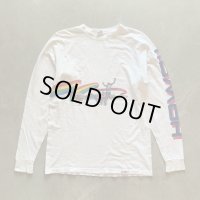 【S/M】70s USA製 crazy shirt ホノルルマラソン 長袖Tシャツ 白■ビンテージ アメリカ古着 ロンT レディース シングルステッチ
