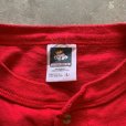 画像3: 【L/XL】90s USA製 COTTON DELUXE ヘンリーネック プリント 長袖Tシャツ 赤■ビンテージ オールド アメリカ古着 コットン ロンT