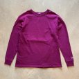 画像1: 【M】champion オールコットン 長袖Tシャツ パープル 紫 無地■アメリカ古着 ロンT チャンピオン (1)