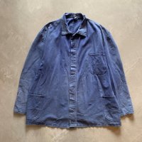 【XL/XXL 60】RAL-TESTAT HBT ユーロワーク ジャケット カバーオール 紺■ビンテージ ヨーロッパ古着 ドイツ コットン ボロ 鬼フェード
