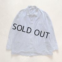 【XL/XXL 60】RAL-TESTAT HBT ユーロワーク ジャケット カバーオール 紺■ビンテージ ヨーロッパ古着 ドイツ コットン ボロ 鬼フェード