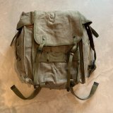 【45cm×38cm】イタリア軍 キャンバス地 バックパック リュック■ビンテージ オールド ヨーロッパ古着 ユーロミリタリー バッグ No.3