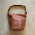 画像1: 【35cm×38cm】COACH オールドコーチ バケツ型 レザー ショルダーバッグ ブラウン 茶■ビンテージ 古着 カバン (1)