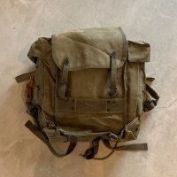 【45cm×38cm】イタリア軍 キャンバス地 バックパック リュック■ビンテージ オールド ヨーロッパ古着 ユーロミリタリー バッグ No.6