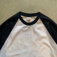 画像2: 【L】2000s anvil ミントコンディション ラグランTシャツ 白×黒■ビンテージ アメリカ古着 アンビル コットン ベースボール 無地 No.1 (2)