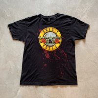 【L】2010s GUNS N ROSES 両面プリントTシャツ ブラック 黒■アメリカ古着 バンドT ガンズ＆ローゼズ ロック