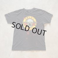 【L】2010s GUNS N ROSES 両面プリントTシャツ ブラック 黒■アメリカ古着 バンドT ガンズ＆ローゼズ ロック
