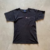 【XS/S or Ladies】USA製 Champion 両面プリントTシャツ ブラック 黒■ビンテージ オールド アメリカ古着 90s チャンピオン コットン