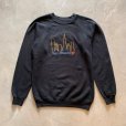 画像1: 【S/M】80s-90s USA製 Hanes サンフランシスコ 刺繍スウェット ブラック 黒■ビンテージ オールド アメリカ古着 トレーナー 蟹 カニ (1)