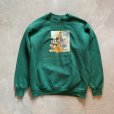 画像1: 【M】USA製 Disney ディズニー ミッキーマウス スウェット グリーン 緑■ビンテージ オールド アメリカ古着 90s (1)