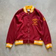 画像1: 【M】USA製 Champion ジップアップ ナイロン ジャージ トップス えんじ■ビンテージ アメリカ古着 70s/80s チャンピオン トレーナー (1)
