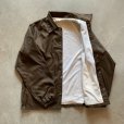 画像6: 【L/XL】USA製 AUBURN ナイロン コーチジャケット 茶色 無地■ビンテージ オールド レトロ アメリカ古着 裏地付き 80s/90s