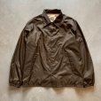 画像1: 【L/XL】USA製 AUBURN ナイロン コーチジャケット 茶色 無地■ビンテージ オールド レトロ アメリカ古着 裏地付き 80s/90s (1)