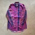 画像4: 【M】メキシコ製 Wrangler ネイティブ柄 プリント 長袖シャツ 総柄 紫■ビンテージ オールド レトロ アメリカ古着 ラングラー 90s-2000s