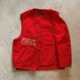 画像6: 【M】70s SAFTBAK ハンティングベスト レッド 赤■ビンテージ オールド レトロ アメリカ古着 バックポケット シューティング