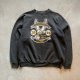 【L/XL】90s メキシコ製 Hanes モーターサイクル プリントスウェット ブラック 黒■ビンテージ アメリカ古着 トレーナー バイク MC