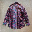 画像7: 【S/M】Wrangler ネイティブ柄 プリント 長袖シャツ 総柄■ビンテージ オールド レトロ アメリカ古着 ラングラー 80s-90s