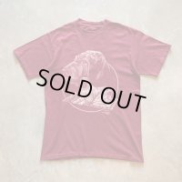 【M】90s UNKNOWN 犬 プリントTシャツ えんじ 赤紫■ビンテージ オールド アメリカ古着 シングルステッチ コットン ブルドッグ 動物