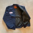 画像7: 【L/XL】RED KAP ジップアップ ワッペン付き ワークジャケット ネイビー■ビンテージ オールド アメリカ古着 MA-1タイプ 裏キルティング