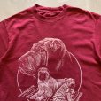 画像2: 【M】90s UNKNOWN 犬 プリントTシャツ えんじ 赤紫■ビンテージ オールド アメリカ古着 シングルステッチ コットン ブルドッグ 動物