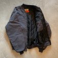 画像7: 【M/L】CINTAS ジップアップ ワークジャケット グレー 無地■ビンテージ オールド アメリカ古着 MA-1タイプ 裏地キルティング