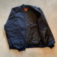 画像7: 【XL/XXL】CINTAS ジップアップ ワッペン付き ワークジャケット ネイビー■ビンテージ オールド アメリカ古着 MA-1タイプ 裏キルティング