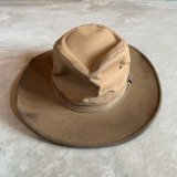 【56cm】難有り USA製 MINNETONKA サファリハット ブラウン 茶色■ビンテージ オールド アメリカ古着 ミネトンカ レディース 帽子