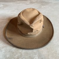 【56cm】難有り USA製 MINNETONKA サファリハット ブラウン 茶色■ビンテージ オールド アメリカ古着 ミネトンカ レディース 帽子