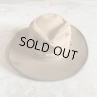 【56cm】難有り USA製 MINNETONKA サファリハット ブラウン 茶色■ビンテージ オールド アメリカ古着 ミネトンカ レディース 帽子