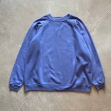 【L/XL】USA製 HANES ラグランスウェット ブルー 薄紫 無地■ビンテージ オールド アメリカ古着 90s へインズ トレーナー