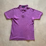 【S】イングランド製 FRED PERRY 半袖ポロシャツ パープル 紫■ビンテージ オールド 古着 イギリス フレッドペリー